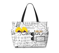 axzttupy Matematica Geometria Geek Calcolo Stampa Grande Capacità Spiaggia Borsa da Viaggio Leggero Tote Vacanza Picnic Attività all'aperto