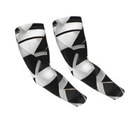 axzttupy Moda Moderna Nero Bianco Oro Triangolo Stampa Leggero Manicotti Del Braccio Protezione Solare Attività Sportive All'aperto Golf Corsa