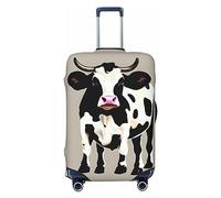 axzttupy Mucca nera con stampa macchia grande valigia si adatta a quasi tutti i bagagli Protezione per bagagli da viaggio personalizzata, Nero, S, Nero, S