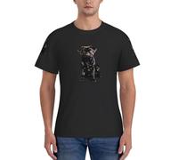 axzttupy Simpatico cane carlino nero-standard-scale-2_00x stampa da uomo t-shirt a maniche corte allenamento casual uscite comode da indossare tutti i giorni sport, Nero , S