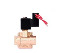 AXZWCEIGZ Elettrovalvola a solenoide in ottone normalmente chiusa ad alta pressione pilotata a risparmio energetico da 3/4" 24 ore non alimenta la febbre 220V 24V 12V (380VAC-VITON SEAL)