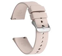 Ayadoo Cinturino in Silicone da 20mm per Uomo e Donna, Cinturini in Gomma della Serie Sporty, Rosa con Fibbia Argentata