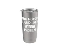 AYANA Personalized Cute Flower Girls AYANA Name Bicchiere termico in acciaio inox doppia parete