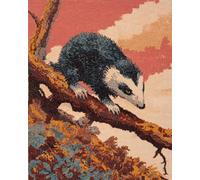 AYAOYANGGO Animale Kit Punto Croce Topo Dei Cartoni Animati Kit Punto Croce Fai Da Te Per Adulti Con Aghi Forbici Infila Prestampa Per Decorazione Parete Casa 11CT 50x70cm