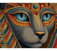 AYAOYANGGO DIY Kit Completo Per Tufting Dio Gatto Egizio Dei Cartoni Animati Kit Per Tappeti Con Gancio Per Adulti E Principianti,Fai Da Te,Zerbini,Regali,Decorazioni Per La Casa. 23x16in