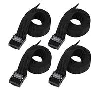 Ayaport Cinghie di ancoraggio con fibbie regolabili con fibbia a camma per legare giù Cinch Strap per imballaggio nero confezione da 4