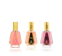 AYAT PERFUMES - Cofanetto 3 profumi - Eau de Parfum Moments, Oud Cerise & Oud Rose - 3x50 ml - Donna e unisex - Profumo orientale di Dubai - Lunga durata - Idea regalo