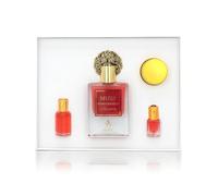 Ayat Perfumes - Cofanetto Prestige Completo Musk Collection - Eau de Parfum 50 ml, Muschio 5 ml, Oli Profumati 12 ml & Unguento da 18 gr - Fragranza Dubai (Cofanetto Musk Pomegranate)