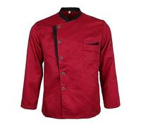 AYAZER Camicia Uniforme da Cuoco Unisex per Ristorante, Cucina, Maniche Corte/Lunghe, Giacca da Cuoco, Abiti da Lavoro-Manica Lunga_a-L