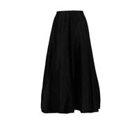 AYAZER Gonna a Lanterna Lunga da Donna in Raso retrò Ampia Vita Alta Gonna Lunga a Trapezio da Ufficio Elegante Stile Moda-Nero-XS