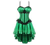 AYAZER Il Corsetto Palazzo Modellante separa l'abito Verde-Verde 6-XL
