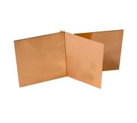 AYAZER Lamiera di Rame Puro T2 (Spessore 0,3-6 mm) - Dimensioni Standard da 10x10 a 300x400 mm for stampi for Modelli/telai CNC/Fai da Te(1x200x200mm 1pcs)