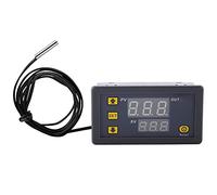 AYAZER Termostato con Display a LED for Controllo Digitale della Temperatura della Linea della sonda W3230 con Strumento di Controllo del Calore/Raffreddamento 12V 24V 110-220V (Color : AC 110-220V)