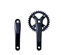 AYBDSJNWSF Guarnitura con foro quadrato forgiato 104BCD, corona singola nera da 170 mm 32 a 42 denti for la sostituzione della bicicletta(Crank 36T)