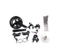 AYBDSJNWSF Kit di aggiornamento del gruppo bici da strada 2×11 velocità | La guarnitura è compatibile con la cassetta pignone 11-28T(BB72,11-32T RD-GS_175MM_53-39T)