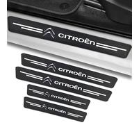 AYBEN 4 Pezzi Battitacco Adesivi Soglie Porte, per Citroen C1 C3 C4 C5 X DS3 DS4 DS5 C6 Picasso Aircross CCrosser Xsara Auto Esterno Piastra Batticalcagno Protezione Porta Soglia Sticker