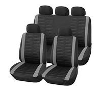 9 Pezzi Set Completo di Coprisedili per Auto, per Opel Corsa C Hatchback MK2 2002-2006 Seat Cover Protezione, Set Copri-Sedile per Anteriori E Posteriori,A Grey