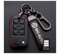 AYBEN Cover Guscio Custodia in Pelle con Portachiavi per MG 6pro MG5 ZS One MG HS mg5 6, Protezione Telecomando Auto,A-Black