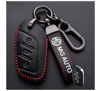 AYBEN Cover Guscio Custodia in Pelle con Portachiavi per MG 6pro MG5 ZS One MG HS mg5 6, Protezione Telecomando Auto,D-Black