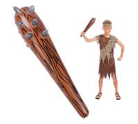 AYBUY Costumi Cavernicola Accessori, Bacchetta Gonfiabile Accessori Costume Puntello, Marrone, Mazza Gonfiabile, Lunghezza 54 cm