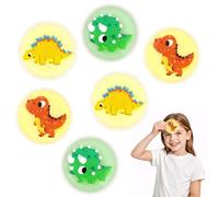 AYBUY Ghiaccio Gel Riutilizzabile Bambini, 6 pezzi Cuscinetti Refrigeranti per bambini, Impacco Caldo Freddo con Freezer e Microonde, Borse di ghiaccio per Punture di Insetti, Dinosauro