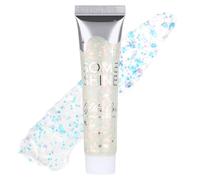 AYBUY Glitter Corpo Gel, 18g Gel Glitter Viso, Make up gel, Viso, Capelli, Unghie, Occhi, Labbra, Chunky Brillantini per capeli Decorazione per Musica, Festival, in Maschera(A-Bianco)