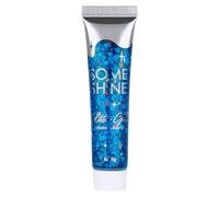 AYBUY Glitter Corpo Gel, 18g Gel Glitter Viso, Make up gel, Viso, Capelli, Unghie, Occhi, Labbra, Chunky Brillantini per capeli Decorazione per Musica, Festival, in Maschera(A-Blu)