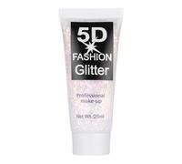 AYBUY Glitter Corpo Gel, 25ml Gel Glitter Viso, Make up gel, Viso, Capelli, Unghie, Occhi, Labbra, Chunky Brillantini per capeli Decorazione per Musica, Festival, in Maschera(B-Polvere Trasparente)