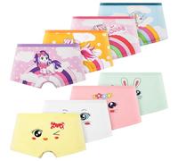 AYBUY Mutandine da Bambina in Cotone, 8 Pezzi Bambina Mutande Mutandine, Boxer Bambina Intimo Mutande, Bambine Mutandine con Vari Motivi 3-11 Anni, Morbido e Confortevole, M