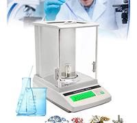 AYCDL Bilancia analitica ad Alta precisione, bilance elettroniche da Laboratorio da 0,1 MG con Vetro Antivento, Display LCD per la pesatura di minerali di Gioielli in(320g/0,1mg)