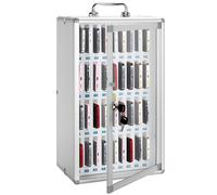 AYCDL Cassaforte A Muro in Alluminio per Cellulari, con 24/36 Scomparti, Serrature E Chiavi. Organizer Sicuro Ed Elegante per I Tuoi Telefoni Cellulari.,Silver-36grid