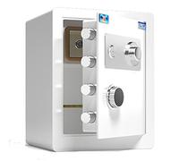 AYCDL Cassaforte con Serratura Meccanica, Password di Sicurezza, con Chiave, Archivio per Ufficio, Cassaforte Manuale Vecchio Stile/Nera/45X33X38Cm,White-45X33X38Cm