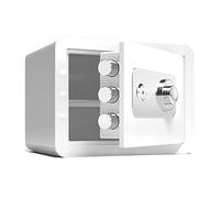 AYCDL Cassaforte Ignifuga Impermeabile in Acciaio con Combinazione E Serratura A Chiave/Marrone/30 X 38 X 30 Cm,White-25 X 35 X 25Cm