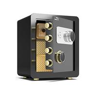 AYCDL Cassaforte Meccanica in Lega di Acciaio per Casa, Ufficio, Hotel, attività, Gioielli, Contanti, Documenti, Archivio, Cassaforte, Armadio/Marrone/40 Cm,Black-45Cm