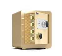 AYCDL Cassaforte Meccanica in Lega di Acciaio per Casa, Ufficio, Hotel, attività, Gioielli, Contanti, Documenti, Archivio, Cassaforte, Armadio/Marrone/40 Cm,Gold-40Cm