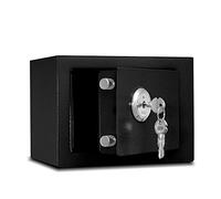 AYCDL Casseforti Cassetta di Sicurezza Semplice con Serratura, Cassetta di Sicurezza Meccanica Casseforti con Serratura in Acciaio Ad Alta Sicurezza per Casa, Ufficio, Denaro,Black-B