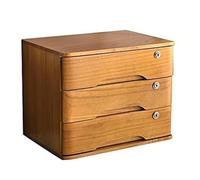 AYCDL Cassettiera da Scrivania, Contenitore da Scrivania in Legno con Cassetti Chiudibili A Chiave, Organizer per Documenti A4/Ricevute, Mobiletto Portadocumenti Piat,C-2 Drawers