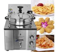 AYCDL Friggitrice Professionale da 16 Litri - Friggitrice Elettrica A Pressione in Acciaio Inox con Funzione di Frittura Ad Aria, Controllo della Temperatura da 50 A 200 °C, ID