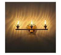 AYCDL Lampada da Parete A Sfera in Vetro A LED con Sfondo Semplice E Moderno, per La Casa, con Specchio di Lusso E Fari per Il Bagno.,2 Colors Changeable-3 Bulbs