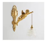 AYCDL Lampada da Parete in Cristallo con Fiore Pendente in Rame in Stile Vintage Francese, per Corridoio, Ingresso, Veranda, Balcone, Comodino, Illuminazione per La C,White-Right