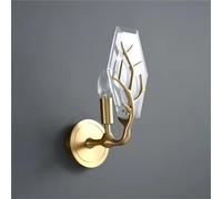 AYCDL Lampada da Parete Nordica in Rame con Corna di Cervo, per Interni, in Oro, per Corridoio, Scale, Soggiorno, TV, Sfondo, Camera da Letto, Hotel, Nuova, Applique,Warm White