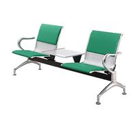 AYCDL Panca da ricevimento con braccioli e tavolo, comode sedie per sala d'attesa a 2 posti, per uso professionale e bancario, colore bianco, verde