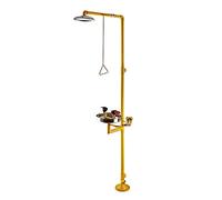 AYCDL Stazione Lavaocchi Combinata, Sistema di Doccia di Sicurezza per Lavaggio Oculare con Doccia di Emergenza, Stazione Lavaocchi E Viso con Ciotola in Acciaio Inossidabile 3,Without Pedals