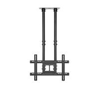 AYCDL Supporto TV Angolare Moderno, Robusto, da 50"-80", con Doppio Palo Regolabile, Supporto TV da Soffitto, Estensione, Inclinazione, Supporto TV da Soffitto, Max 6