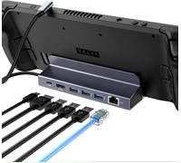 AYCLIF 6 in 1 stazione di docking Steam Deck, 3USB 3.0, 1Gbps Ethernet, HDMI