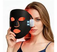 Ayerim Maschera a luce rossa per viso, ricaricabile a raggi infrarossi, con 3 modalità personalizzate, ideale per uso domestico, yoga e sonno
