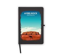 Ayers Rock Uluru Australia - Taccuino da viaggio con pagine bianche, copertina in similpelle, agenda, diario, quaderno di lavoro