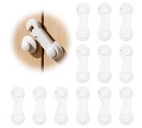 AYESY 12 Pezzi Blocca Cassetti Per Bambini,a Sicurezza Cassetti Bambini con Potente Adesivo,autoadesive senza forare,per Armadietto, Armadio, Frigorifero, Chiusure,Cassetto Bianca