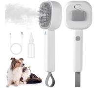 AYESY 4 in 1 Spazzola a Vapore per Gatti, Spazzola per massaggio Spray Vapore per Gatti Pelo Lungo e Cani Capelli Rimuovere Peli Aggrovigliati Pettine Cura Depilazione Pulizia Depilazione con un Clic