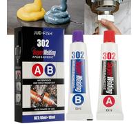 AYESY Colla Bicomponente per Metallo, Colla per metallo, Metallos Liquido, Resistenza Alle alte Temperature, Stucco per Metallos, per l'incollaggio di acciaio inossidabile, legno, ceramica
